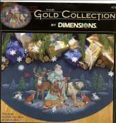 Dimensions - The Gold Collection 8742 Woodland Santa Tree Skirt