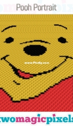 Pooh Portrait c2c two magic pixels