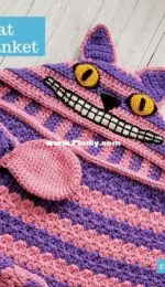 Crafting Happiness - Ariana Goldberry - Cheshire Cat Hooded Blanket