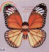 PINN-26-B Baby Butterfly - orange, black & white