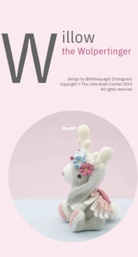 The Little Hook Crochet - Little Aqua Girl - Bubbles and Bongo - Erinna Lee - Willow the Wolpertinger