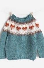 Fox Baby Yoke Sweater by Eweknit Toronto