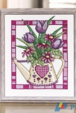 In Full Bloom - Tulip Bouquet by Durene Jones from The World of Cross Stitching TWOCS 239 XSD