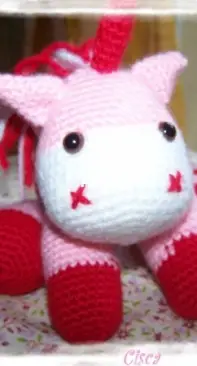 Red and pink unicorn