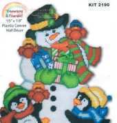 DWC 2190 snowman & friends plastic canvas