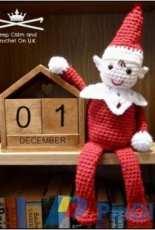 Keep Calm and Crochet On UK- Heather Gibbs - Christmas Shelf Elf Amigurumi