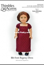 Thimbles & Acorns - Bib Front Regency Dress for 18" Dolls