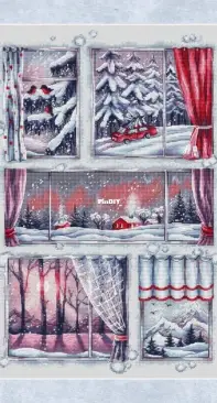 Winter window by nana cross stitch