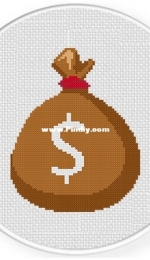 Daily Cross Stitch - Money Bag