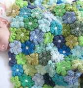 Adi Keren- Floral baby blanket