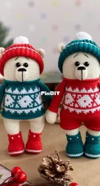Sovushkin mir toys - Elena Ashlapova - Christmas Polar Bear  - English