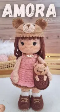 Fêrpi Crochet - Fernanda Pitaluga - Amora the Bear Doll - English translation