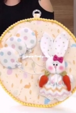 Bruna Menck - Bunny Lili Frame / Bastidor Coelhinha Lili Felt Pattern - Portuguese - Free