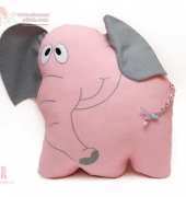 Elephant Pillow by Marina Roslyakova