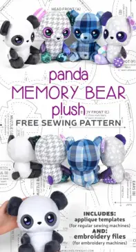 Sew Desu Ne? - Panda Memory Bear by Choly Knight - Free