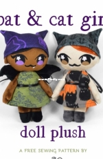 Choly Knight - Sew Desu Ne? -  Bat & Cat Girl Doll Plush -Free