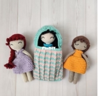 Woollysmile - Little Hanna doll with sleeping bag