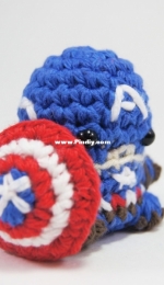 Club Crochet - Louies Loops - Louis Mensinger - Crocheted Captain America Pod Puppet