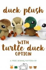 Choly Knight - Sew Desu Ne? - Duck & Turtle Duck Plush- Free