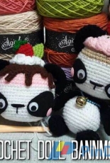 Crochet doll Bannmoo - Mini Panda  - Thai - Free