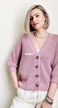 Crochet together - Svetlana Kochkina - Светлана Кочкина - Cardigan Lace Herringbone - Кардиган Lace Herringbone - Russian