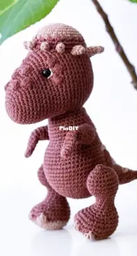 Bohasaurus Knotted Lovey Crochet Dinosaur PATTERN 'big' Size Dino