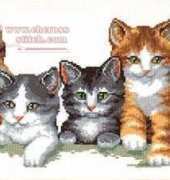 Vervaco 70.893 / 30.568 - Five Kittens