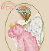 Passione Ricamo Pink Guardian Angel Cameo PCS