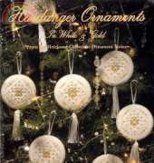 Hardanger Ornaments - In white & gold - Linda Driskell - book 11 -