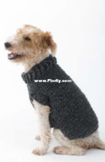Lion Brand Yarn - L32350 The Poet Dog Sweater - Free
