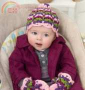 Red Heart Yarns -- Scalloped Baby Hat and Mittens