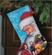 Dimensions 71-09145 Needlepoint Santa and Toys Stocking