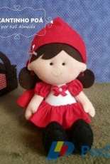 Cantinho Poá - Kell Almeida - Chapeuzinho Vermelho - Little Red Riding Hood - Soft Doll - Portuguese - Free
