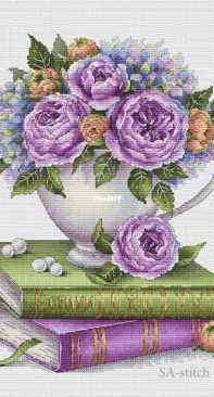 SA-Stitch - Roses and Books by Svetlana Sichkar XSD