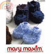 Mary Maxim- 4818N-  Mukluk Slippers - Free