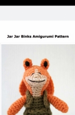 Lucy Ravenscar - Lucy Collin - Jar Jar Binks Amigurumi