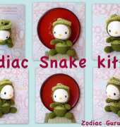 Zodiac Gurumi - Amigurumi Doll Pattern - Zodiac Snake Kitty