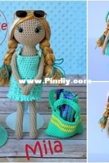 Left Handed Crocheter - Jennifer Adams - Mila the Razzle Dazzle Doll
