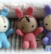 Knitting Turnip - Rainbow project - Barbara Baghi Ghiso - Baby in bunny suit