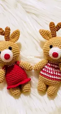Crochet - Reindeer - Boy and Girl Couple - Amigurumi - Christmas Crochet Pattern