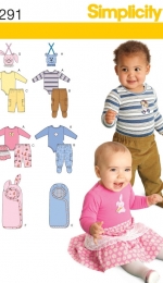 Simplicity Pattern 2291 Babies Separates