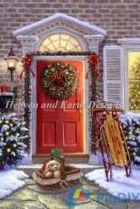 HAED HAERS 42607 Christmas Doorway BY Ruth Sanderson (Large Format)