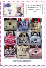 Claire's Baby & Doll Handknit Designs - #H14 Car Seat Blanket Collection - English