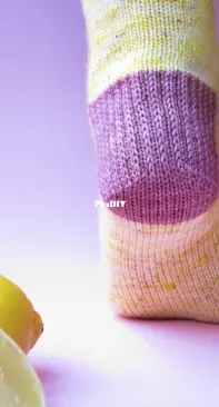Lemon Drizzle Socks by Debbie Ford-Free