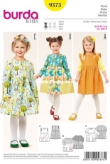 Burda 9373 Girls Dress Sewing Pattern