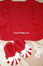 Cabled baby cardi