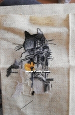 My cross stitch - Cat - Jane Eyre