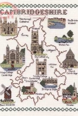 Classic Embroidery Counted Cross Stitch Map  - Cambridgeshire
