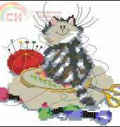 Crafty Cat by Margaret Sherry from Cross Stitcher 135 XSD