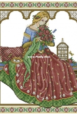 JE 006 - The Gardener/Renaissance Rose by Joan Elliott from Cross Stitch Collection 147